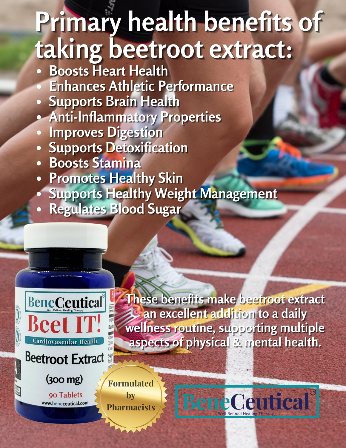 Beet IT! Beetroot Heart Cardiovascular Circulation Blood Oxygen Stamina Endurance Support Dietary Supplement