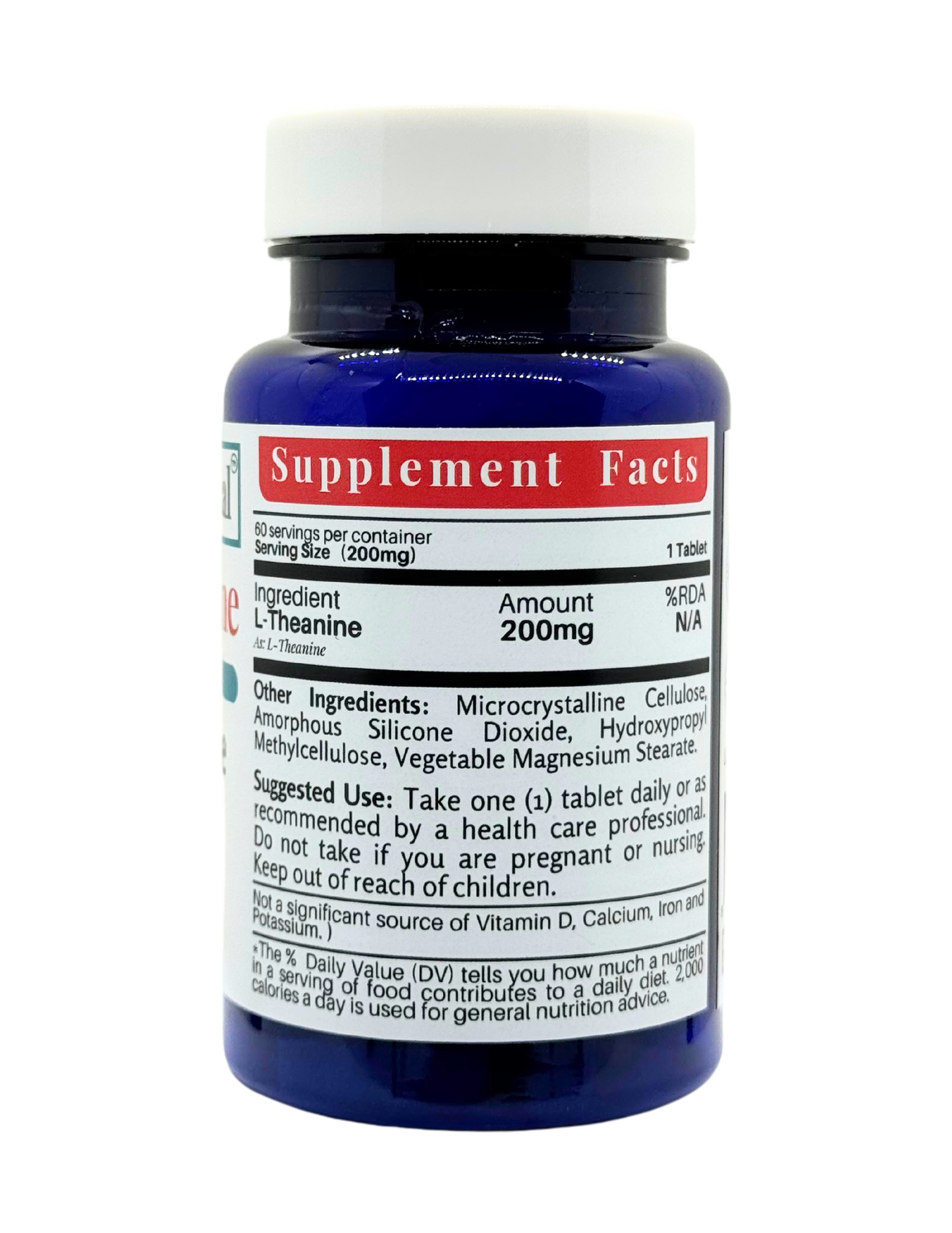 L-Theanine Natural Calm Sleep Relaxation Non-Drowsy Focus Cognition Support Dietary Supplement