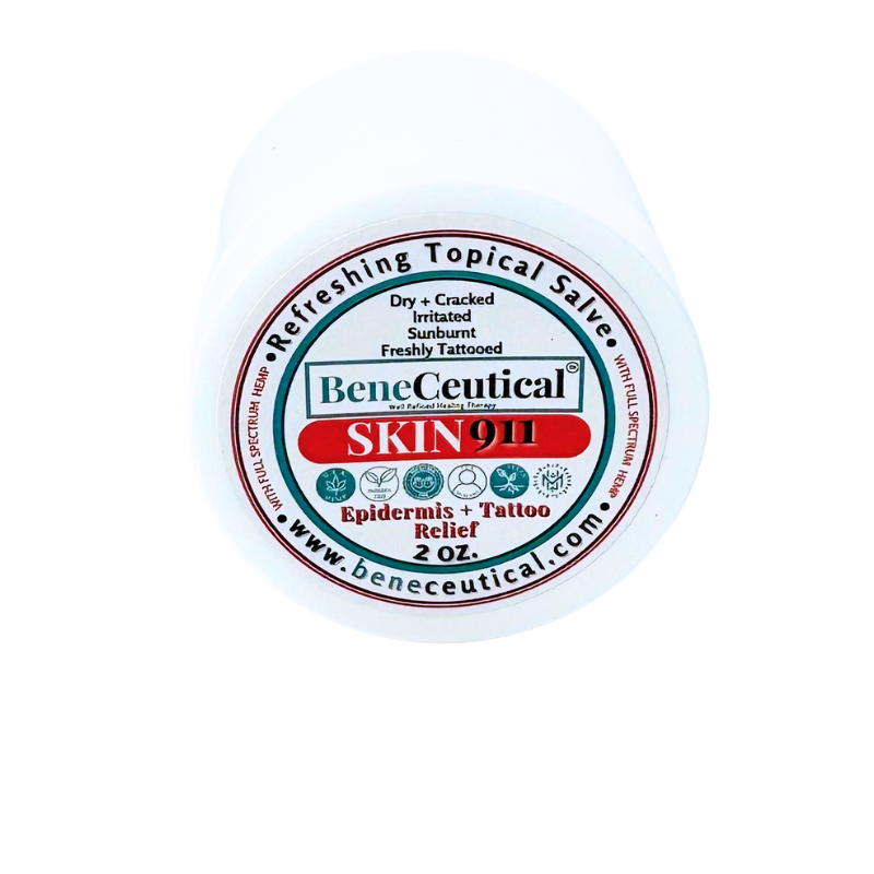Skin 911 2oz With Hemp Tattoo Topical Salve Dry Cracked Irritated Sunburnt Relief