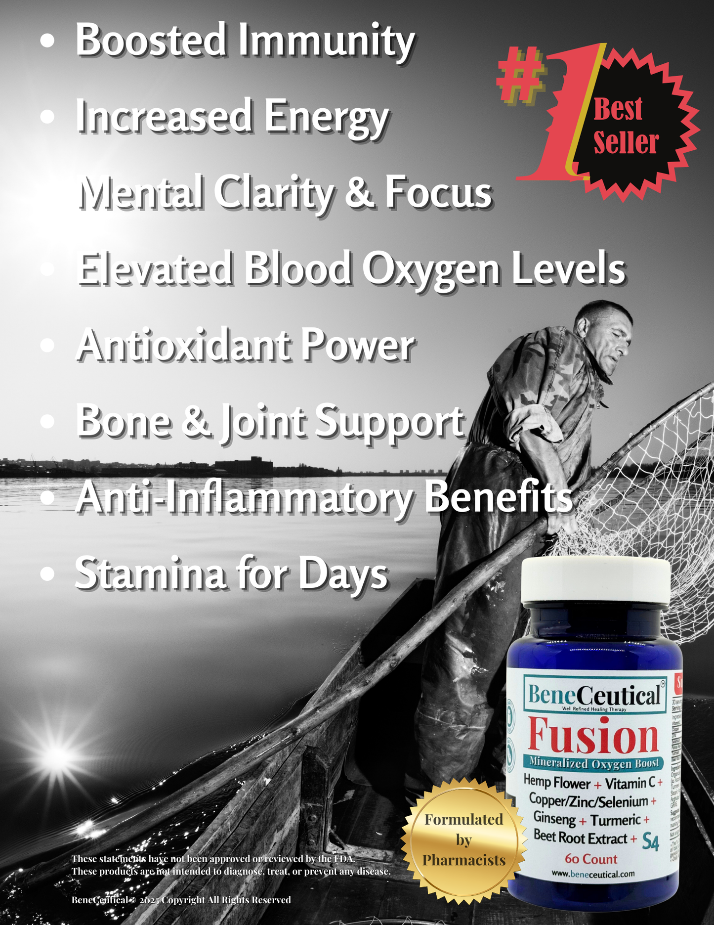 Fusion Mineralized Oxygen Boost Breathing Lung Function Cough Blood Oxygen Energy Vitality Support Dietary Supplement