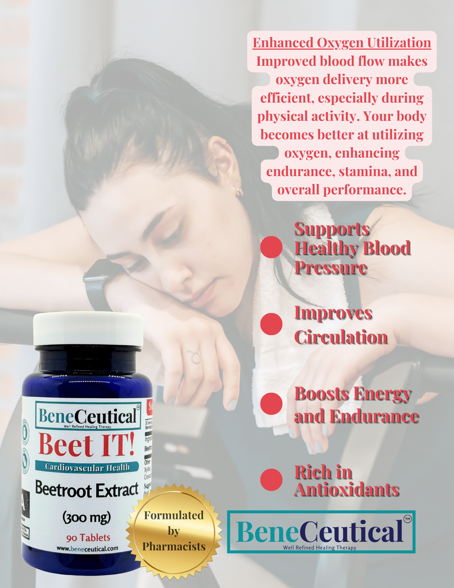 Beet IT! Beetroot Heart Cardiovascular Circulation Blood Oxygen Stamina Endurance Support Dietary Supplement