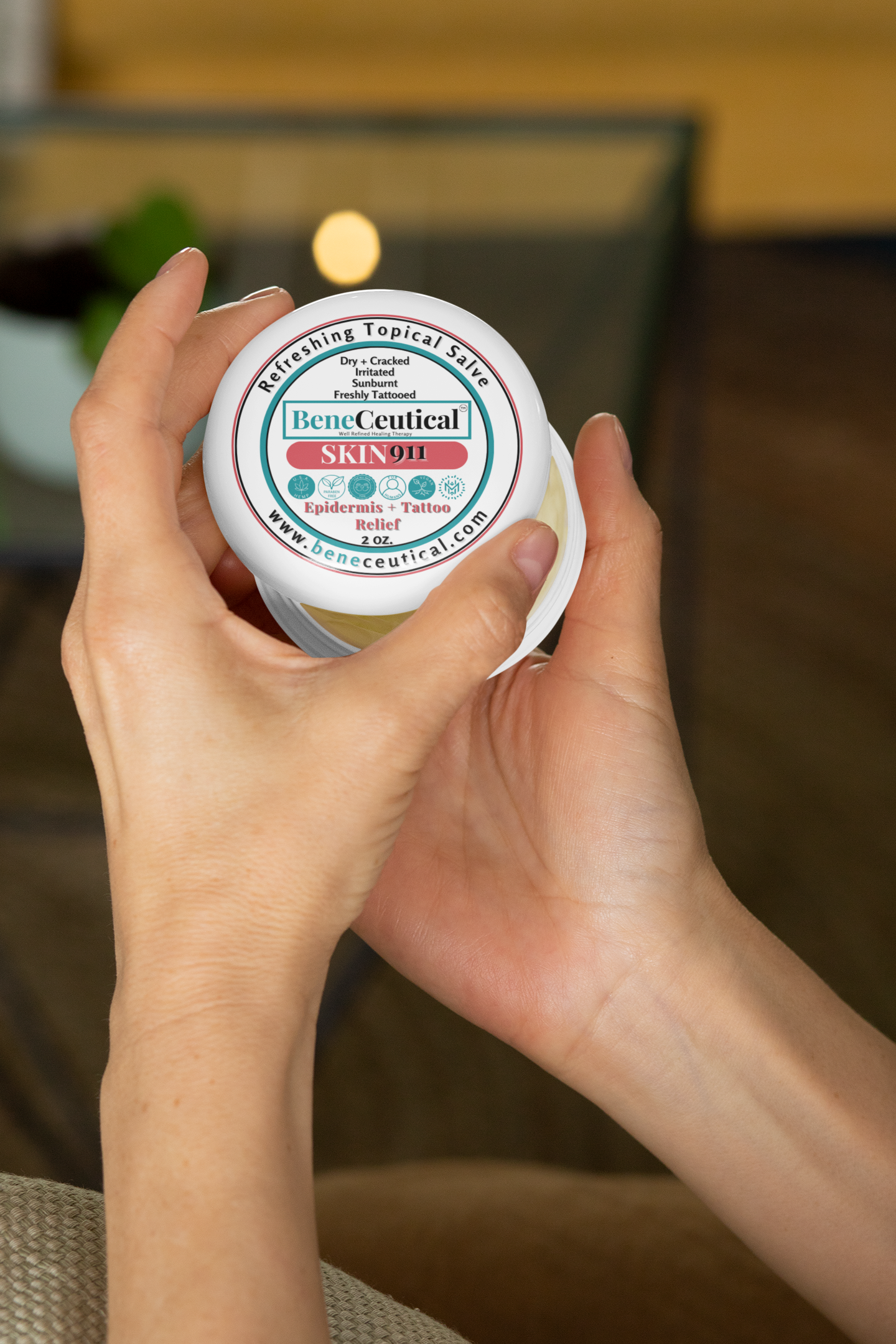 Skin 911 2oz With Hemp Epidermis Topical Salve Dry Cracked Irritated Sunburn
