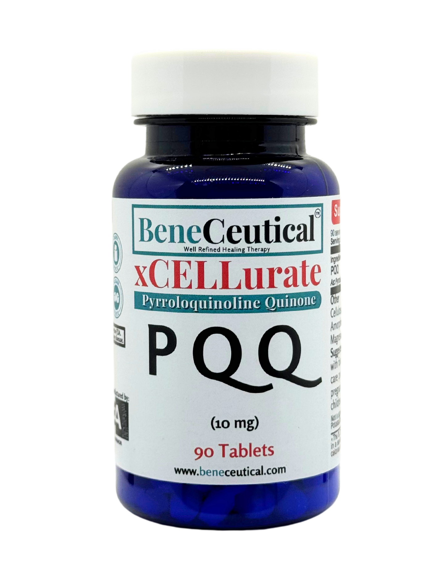 xCELLurate PQQ Mitochondria Cellular Energy Brain Cognition Inflammation Oxidative Stress Support Dietary Supplement