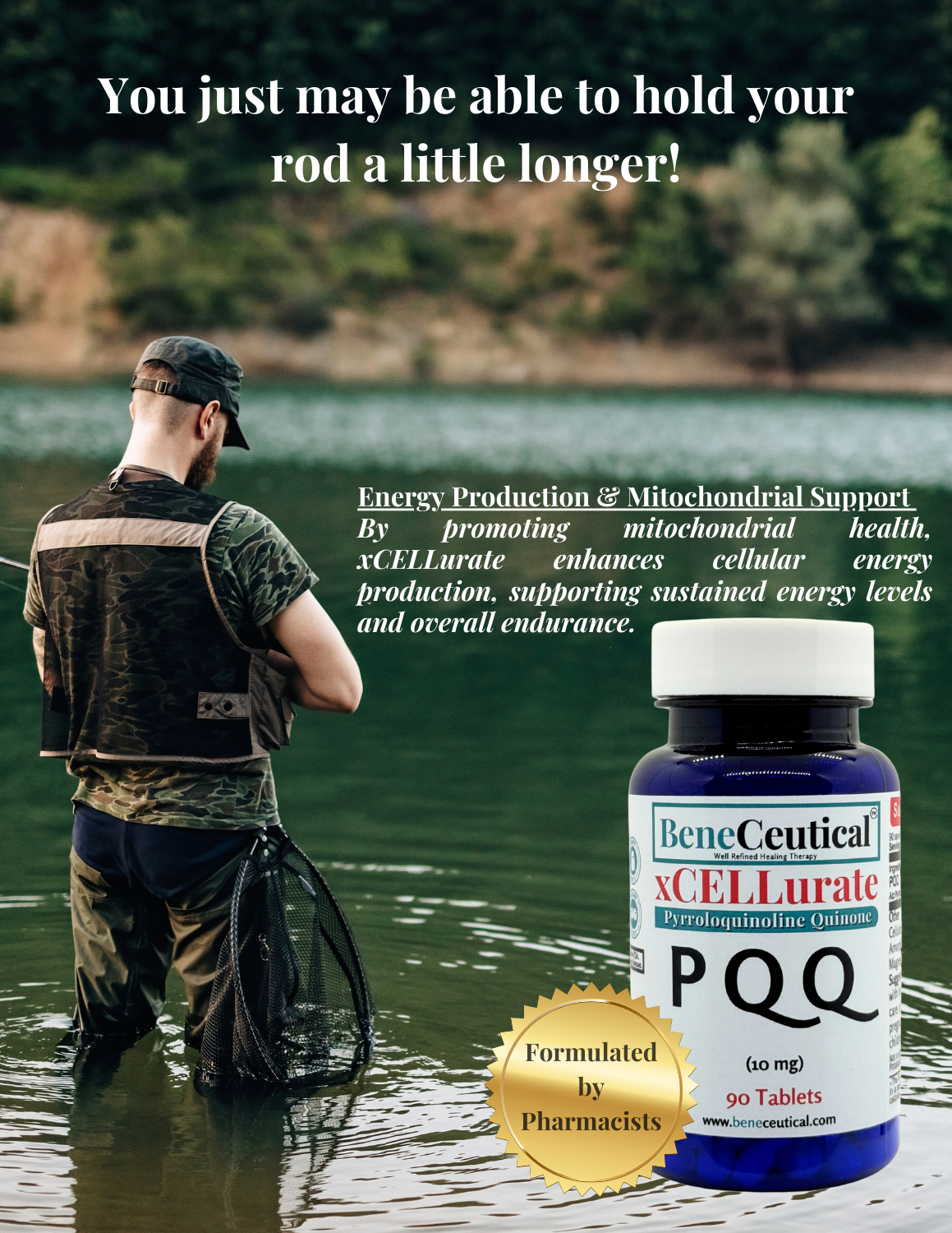 xCELLurate PQQ Cellular Energy, Endurance, Aging Health & Oxidative Stress Support