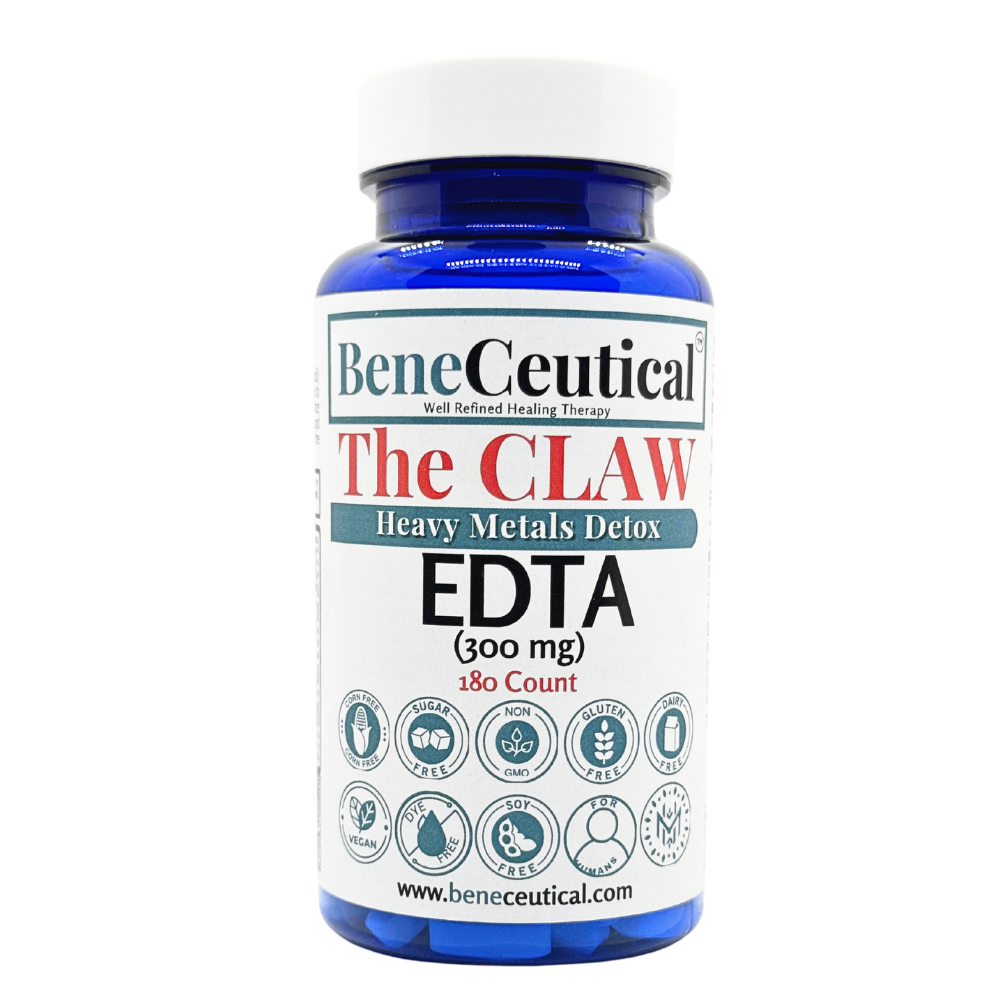 The CLAW : Heavy Metals Detox EDTA 300mg 180ct